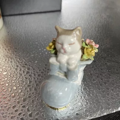 Kitty Cat In A Shoe By Keren Kopal Trinket Box Sweet Collection Piece • $15