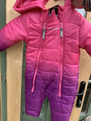 Bench Baby Snowsuit Girls Purple Pink Ombré Padded 6-12 Month  • £3.99