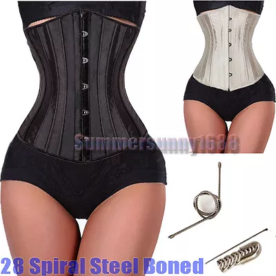 28 Steel Bones Waist Training Full Spiral Steel Boned Shaper Underbust Corset SY • $24.79