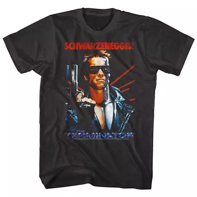 OFFICIAL Terminator Men's T-Shirt Movie Poster Schwarzenegger Black • $22.94