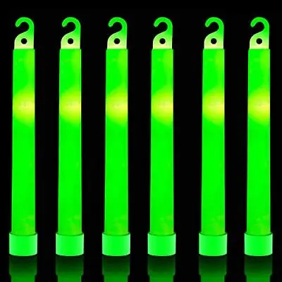 32 Ultra Bright 6 Inch Large Green Glow Sticks - Chem Lights Sticks With 12 H • $26.29