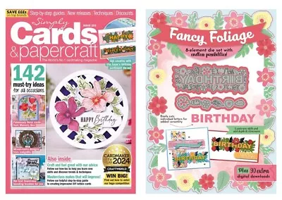 Simply Cards And Papercraft Magazine Issue 255 2024 Cardmaking Scrapbook • £7.95