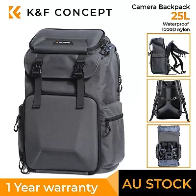 K&F Concept 25L Camera Backpack Hard Shell Bag Large Capacity With Rain Cover • $119.99