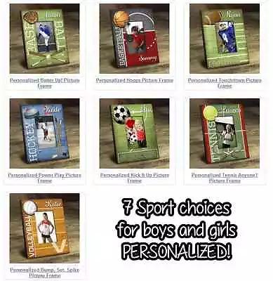 Personalized Kids Sports Frames - 7 Sports Custom!  - Boys/girls -free Shipping • $40.99