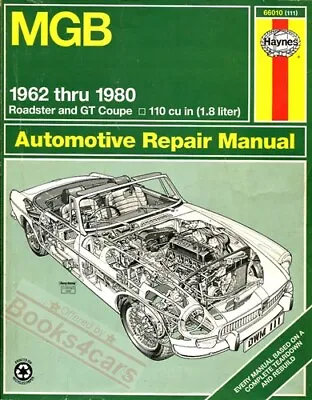 Mgb Shop Manual Service Repair Haynes Book Chilton • $33.95