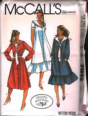 7912 Vintage McCalls SEWING Pattern Misses 1980s Dress Dickey Tie Laura Ashley • $14.99