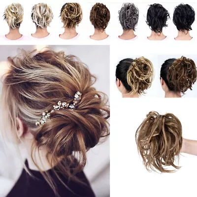 Real Thick Messy Bun Hair Piece Scrunchie Natural Hair Extension For Women Girls • £4.99
