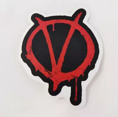 V For Vendetta Anonymous Guy Fawkes Logo Waterproof Sticker Decal 2.5 X2  • $2.95