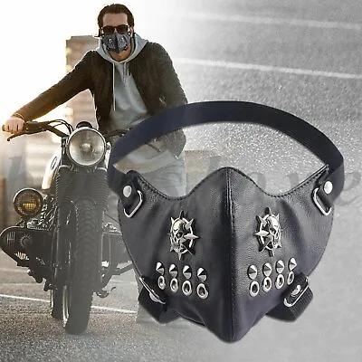 Punk Skull Rivet Motorcycle Half Face Mouth Cover Protective Anti Dust Halloween • $14.99