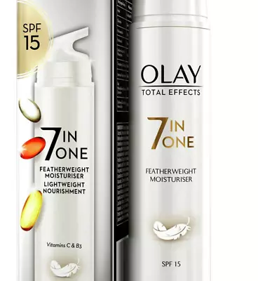 Olay Total Effects 7 In One Featherweight Moisturiser With SPF15 50ml NEW • £11.99