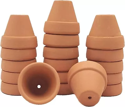 Yishang Mini Terracotta Pots With Drainage Holes - 1.2 Inches Succulent Cactus N • $11.83