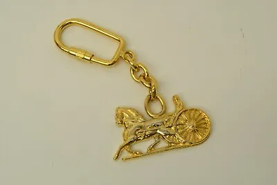 Authentic Celine Gold Plated Horse Logo Keychain Classic Charm Jewelry Accessory • $189.99