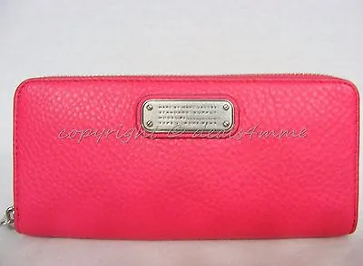 NWT MARC By Marc Jacobs M0007427 New Q Slim Zip Around Wallet In Singing Rose  • $139