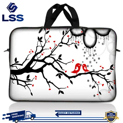 Laptop Sleeve 15.6 Neoprene Bag Case 15 15.4 15.6 Acer DELL HP Macbook Birds • $16.95