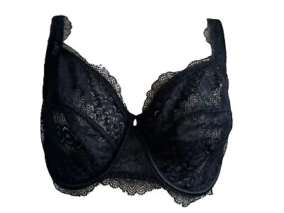 Simone Perele Vintage Black Underwired Lace Bra 34G • $22.50