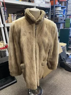 C.R. Cook Fine Furs Peoria ILL. Genuine Sable Mink Coat / Jacket Size M • $88