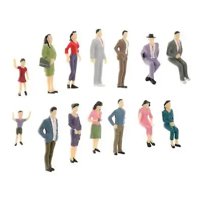 1:25 Scale Model Train Layout Tiny Sitting/Standing People Figures G Scale • £7.88