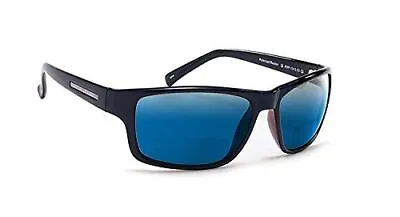 $60.31 • Buy Coyote Eyewear BP-13 Polarized Bi-Focal Sunglasses Black W/Blue Mirror Lens+2.75