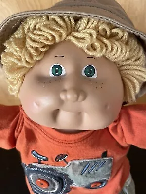 Cabbage Patch Kids 80’s Green Eyed Freckles Boy Tractor Outfit • $88.03