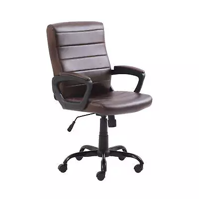 Bonded Leather Mid-Back Manager's Office Chair Brown • $127.50