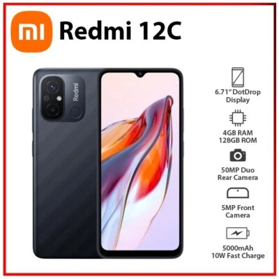 $265 • Buy (Unlocked) Xiaomi Redmi 12C 4+128GB GREY Dual SIM Octa Core Android Mobile Phone