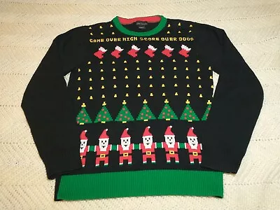 $19.12 • Buy Men's Alex Stevens Ugly Christmas Sweater Size Small Game Over High Score 9000