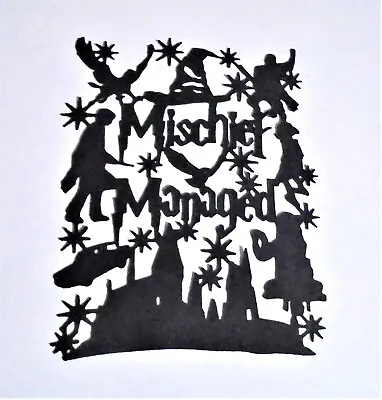 Die Cut Cuts Card Topper Harry Potter Mischief Managed  X 4 • £1.60