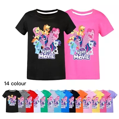 My Little Pony Kids Boys Girls Casual Short Sleeve 100% Cotton T-Shirt Tops • $13.99