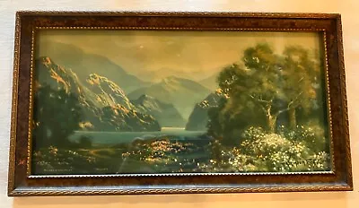 Antique R. Atkinson Fox Mountain Paradise Landscape Framed Art Print Lithograph  • $125