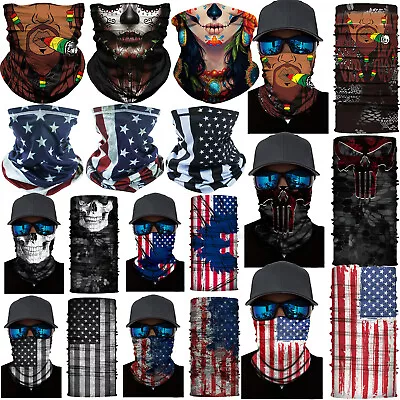 Neck Gaiter Tube Bandana Half Face Mask Cover Shield Headband Balaclava Scarf  • $8.99