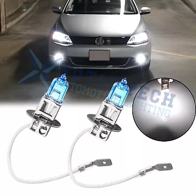 2x H3 Halogen Fog Driving Light Bulb Conversion Kit Super Bright 6000K White 55W • $11.88