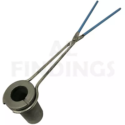£19.99 • Buy 18  Furnace Crucible 2kg Kiln Mould Tongs Melting Gold Silver Scrap Holding Tool