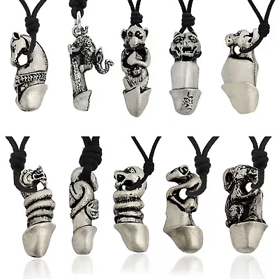 Fertility Thai Amulet Silver Pewter Charm Necklace Pendant Jewelry • $7.99