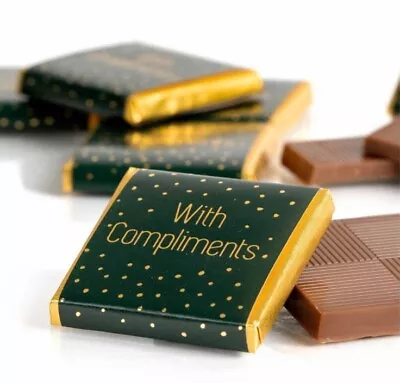 With Compliments - 100 Milk Mint Chocolate After Dinner Neapolitan Squares • £18.99