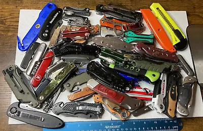 Lot Of TSA Folding Pocket Multi Tools 9+ LBS Variety Mix Knives Assorted TSA • $70