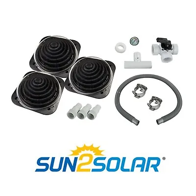 3 PACK Sun2Solar Deluxe Above Ground Swimming Pool Solar Heater W/ Bypass Valve • $419.96