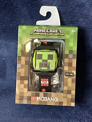 Minecraft Creeper Flashing Lcd Digital Watch Mojang - New In Box! Free Shipping • $10