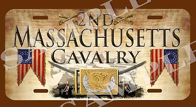 2nd Massachusetts Cavalry American Civil War Themed Vehicle License Plate • $21.99