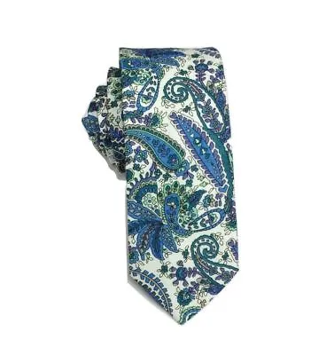 Vintage Graffiti Woven Paisley Jacquard Tie Prom Wedding Christmas Gift • £3.99