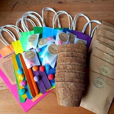 £27.50 • Buy Eco Friendly Party Bags X10 Wildflower Seed Bombs With Pots NO Plastic 