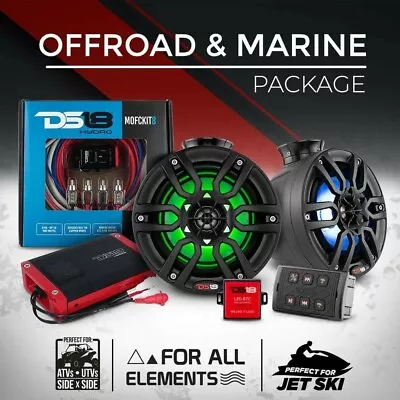 DS18 Marine Speakers Package Complete Audio Combo Offroad Sound System • $764.96