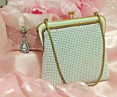 Gorgeous  Oroton  Vintage Ladies Mesh Handbag In White! Don't Miss Out! • $30