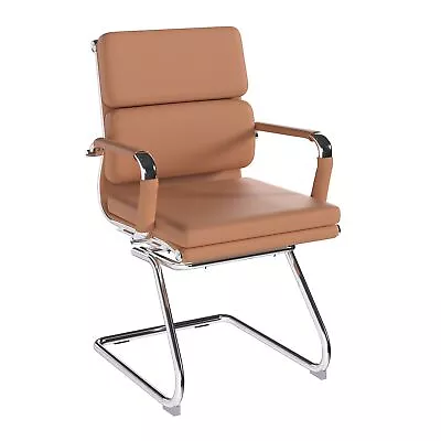 Nautilus Designs Avanti Medium Back Bonded Leather Cantilever Visitor Chair With • £191.75