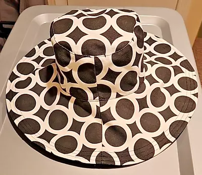 Mud Pie Sun Hat Black And White Polkadots Rings • $18