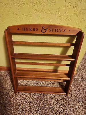 Vintage Wood McCormick Herbs And Spices 3 Tier Shelf Holds 24 Jars • $17.77