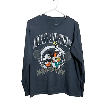 Disney Mickey And Friends Tennis Club T-Shirt Women's Small Gray Long Sleeve • $7.99