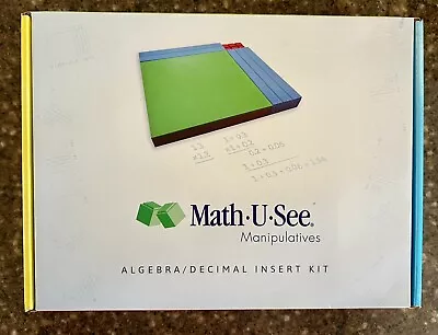 Math U See Manipulatives Algebra/Decimal Insert Kit  Complete • $17.04