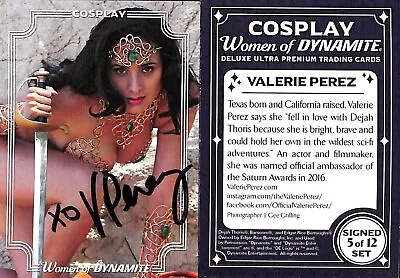 Cosplay Woman Of Dynamite Trading Cards Autograph Card Valerie Perez Black • $12