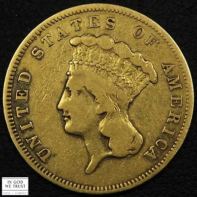 1856 S Indian Princess Three Dollar Gold $3 • $1275