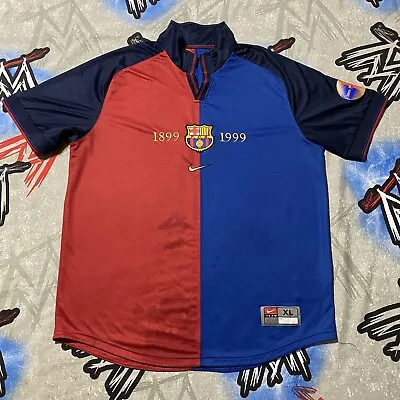 FC Barcelona Nike Soccer Jersey 1899-1999 Men's XL 100Th Anniversary • $49.99
